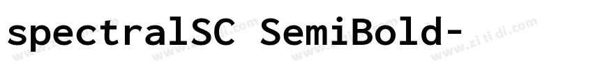 spectralSC SemiBold字体转换